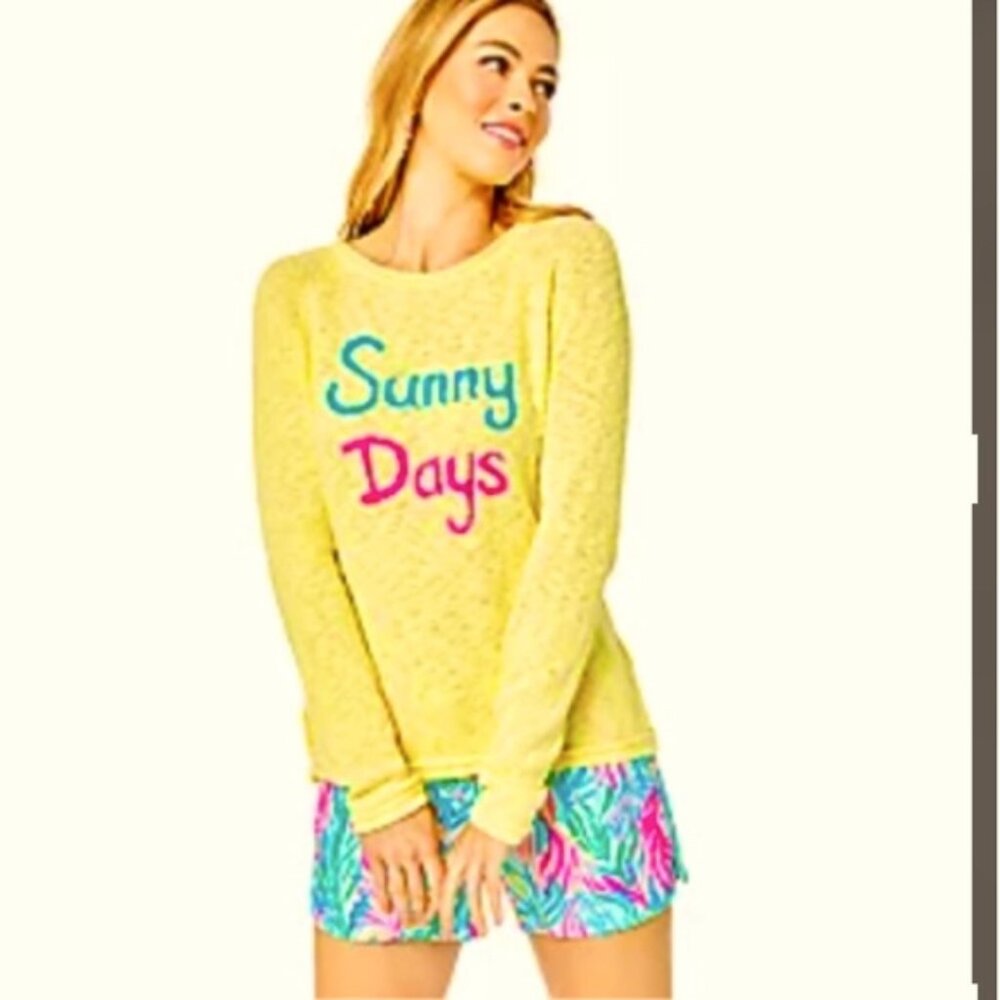 Lilly Pulitzer Danette "Sunny Days" Sweater- Size XL
